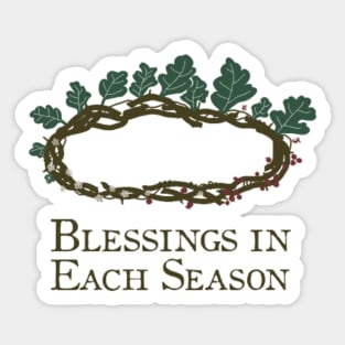 Blessings In Each Season -- Hawthorn Crown Sticker